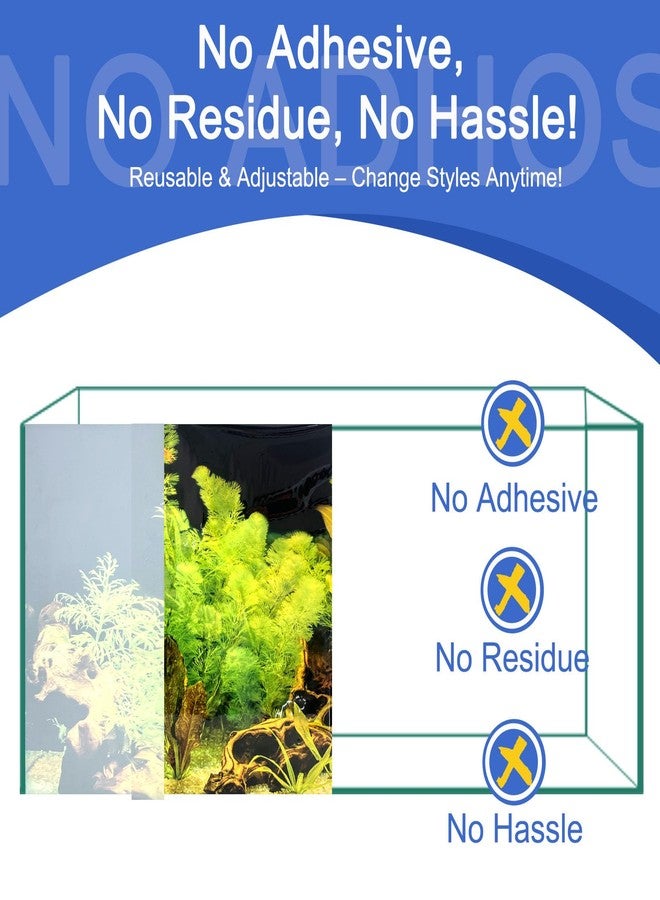 CICK SEED Aquarium Background & Fish Tank Background - Ultra HD Static Cling, Tape-Free, Vibrant Underwater Scene for Stunning Aquarium Decorations 17.7 X 47.2 Inches - Image 3